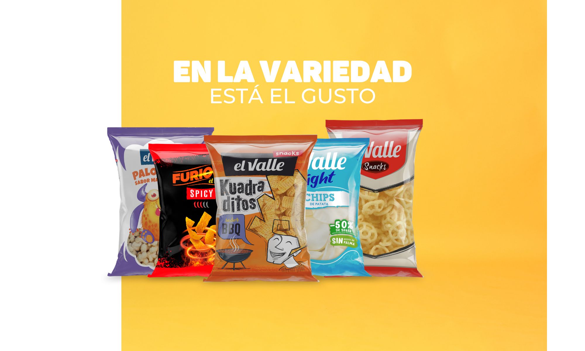 Snacks Variuedad Gama de Snacks: En la variedad está el gusto - Snacks el Valle